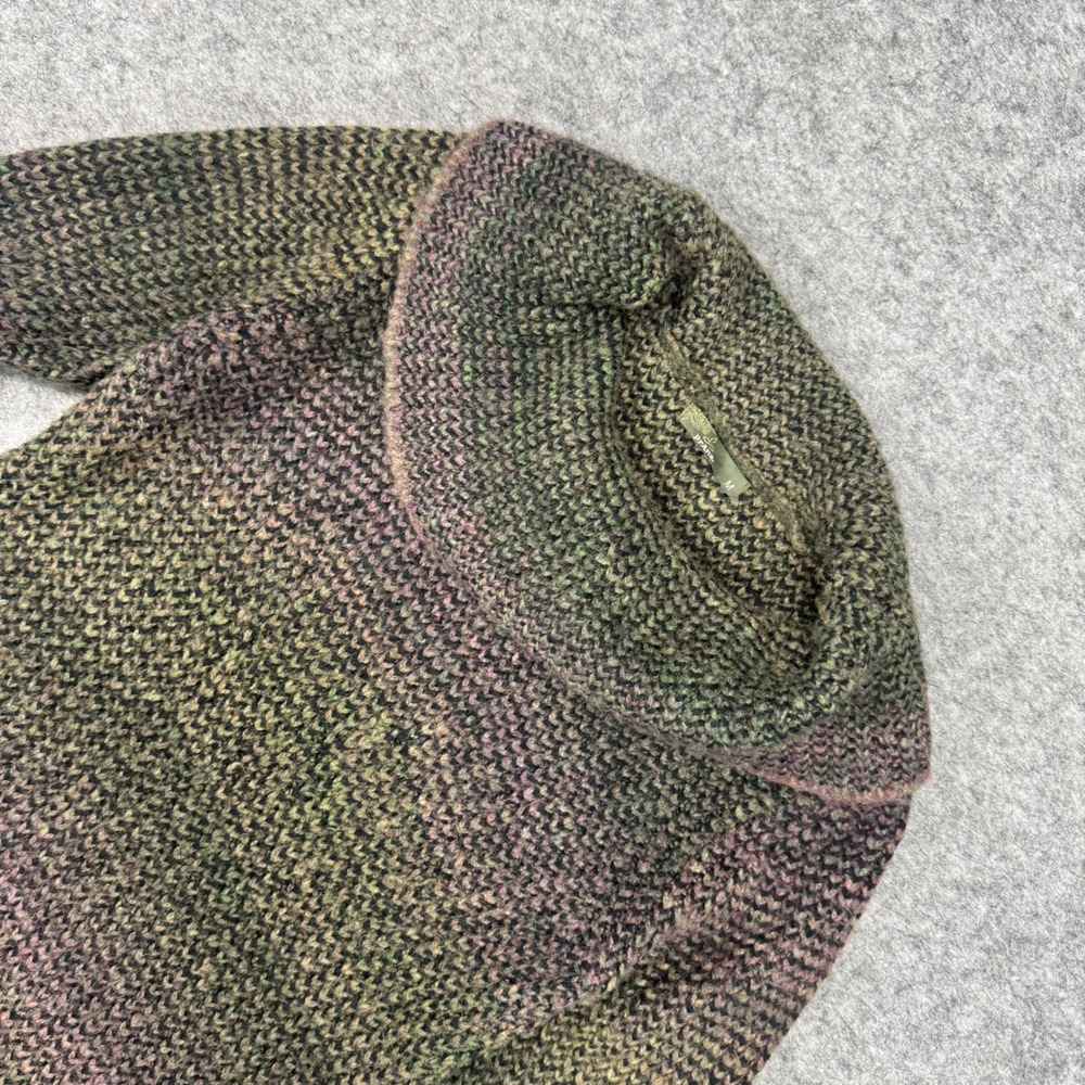 Prana Womens Marled Cowl Neck Hunter Tunic‎ Sweater Green Purple Wool Blend